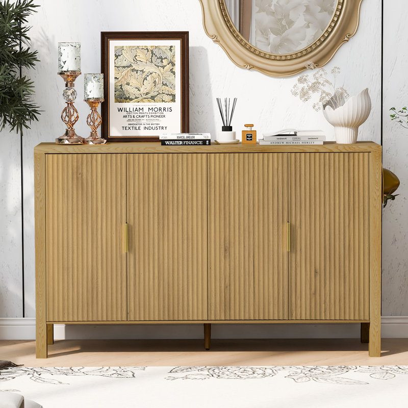 Cliff 57.5'' Sideboard With 4 Doors, Brown