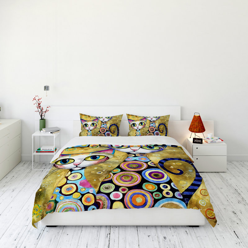 Modern & Contemporary Polyester Duvet Cover, Queen Duvet Cover + 2 Queen Shams