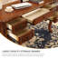 Bureau vintage en bois massif de bouleau sculpté à la main-317701515