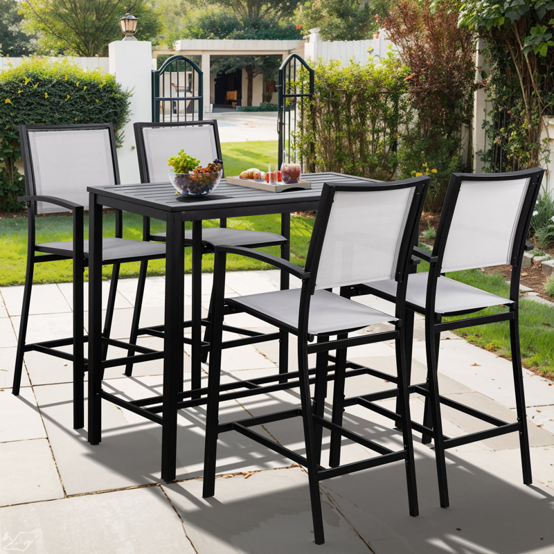 Castanon 4 - Person Patio Dining Set with Rectangular Table