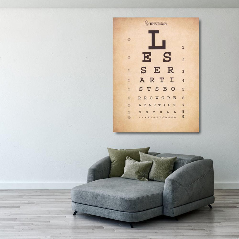 Picasso Eye Chart, 37" H x 28" W