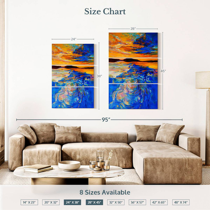 Avery Abstract Sky Reflection, 38" H x 24" W