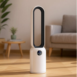 35" Bladeless Tower Fan For Bedroom, 26ft/s Airflow, 24 Speeds, 90° Oscillation, Standing Fans With Remote Control, 12h Timer, Portable Bladeless Cooling Fan For Home Office