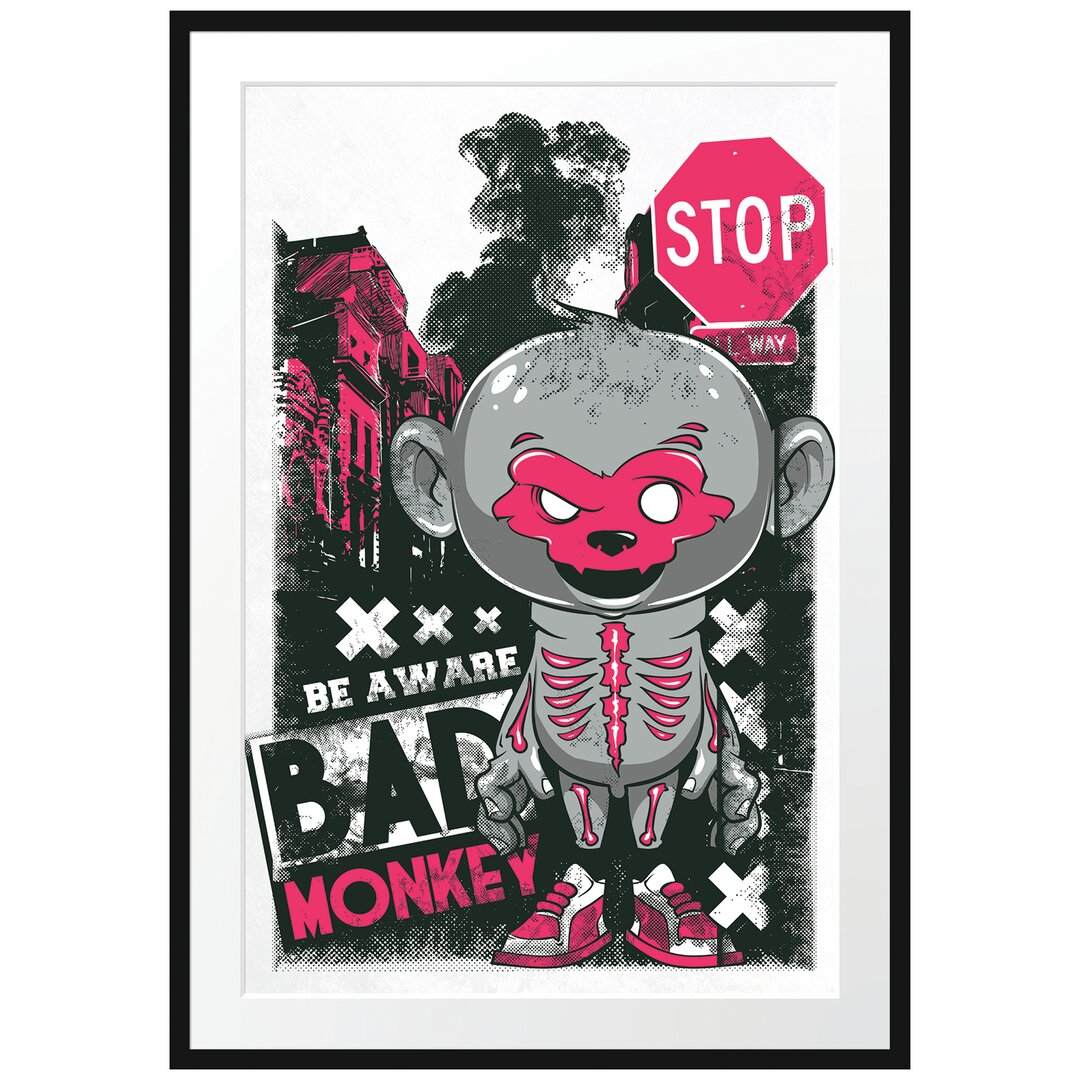 Gerahmtes Poster Bad Monkey Light