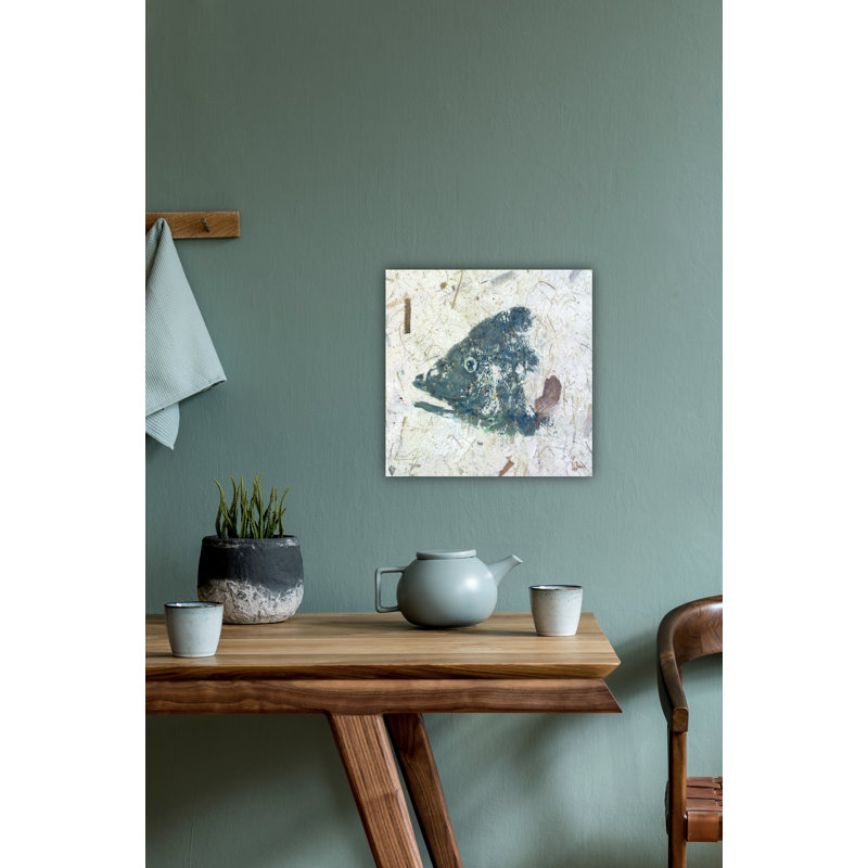 Snapper Blue By John Beard - Gallery Wrapped Canvas Print Print by John Beard, Brown Floater Framed, 22" H x 22" W x 2" D