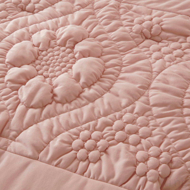 Ensemble d'édredon 3 pièces pour très grand lit, rose, Édredon très grand et 3 pièces supplémentaires