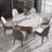 7 - Piece Modern Round Sintered Stone Dining Set with Pedestal Base-2099820995-2099820992