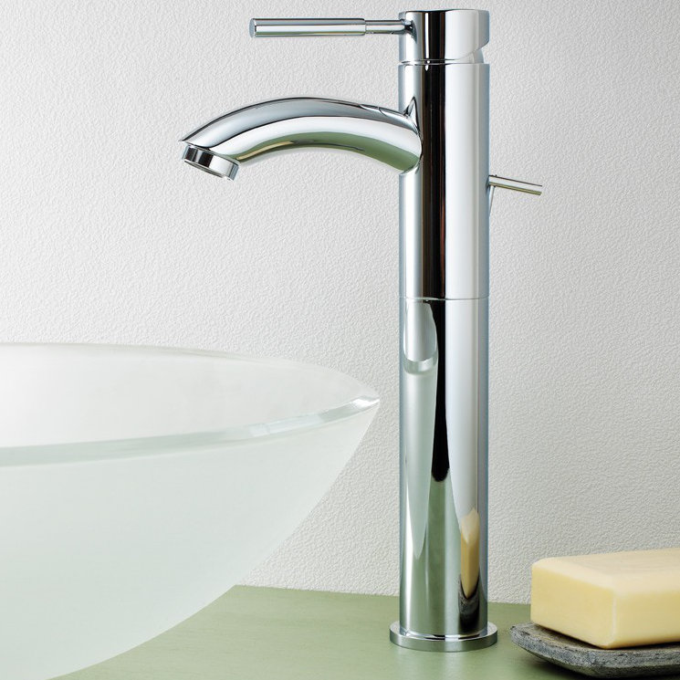 Robinet pour salle de bain avec ensemble de drain pour lavabo de cuve Neo, Chrome poli