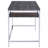Weathered Gray And Chrome Rectangular Writing Desk