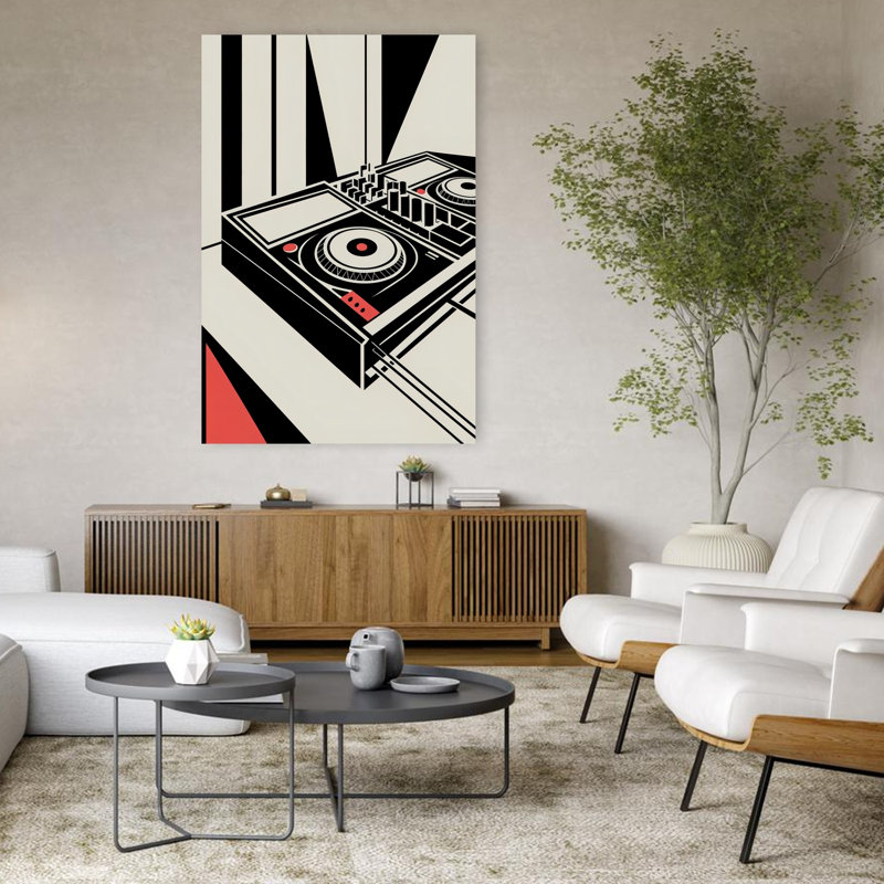 Art mural abstrait géométrique dynamique, H 48 po x l 32 po