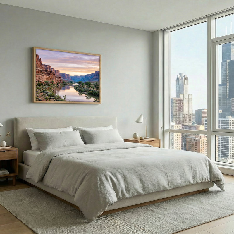 Canyon River, reproduction d'art sur toile, ensemble de 1, Naturel, H 24 po x l 36 po
