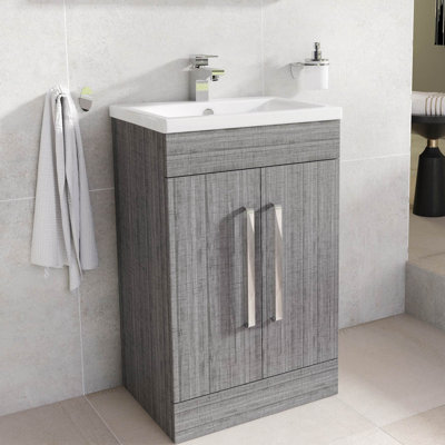 Whitfield Freestanding Single Vanity with Integrated Ceramic Basin