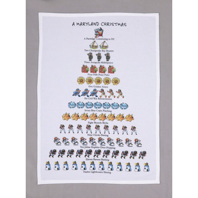 A Maryland Christmas Cotton Flour Sack Kitchen Towel