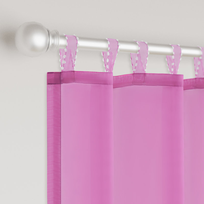 Paire de rideaux Voile, L 52 po x L 96 po, Rose