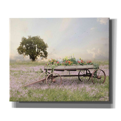 Flower Wagon At Sunset par Lori Deiter - Photographie sur toile tendue
