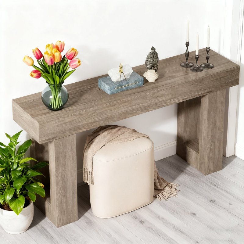 Console 63 po en bois Farmhouse