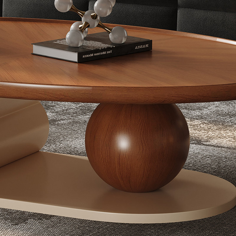 Cream style creative solid wood coffee table