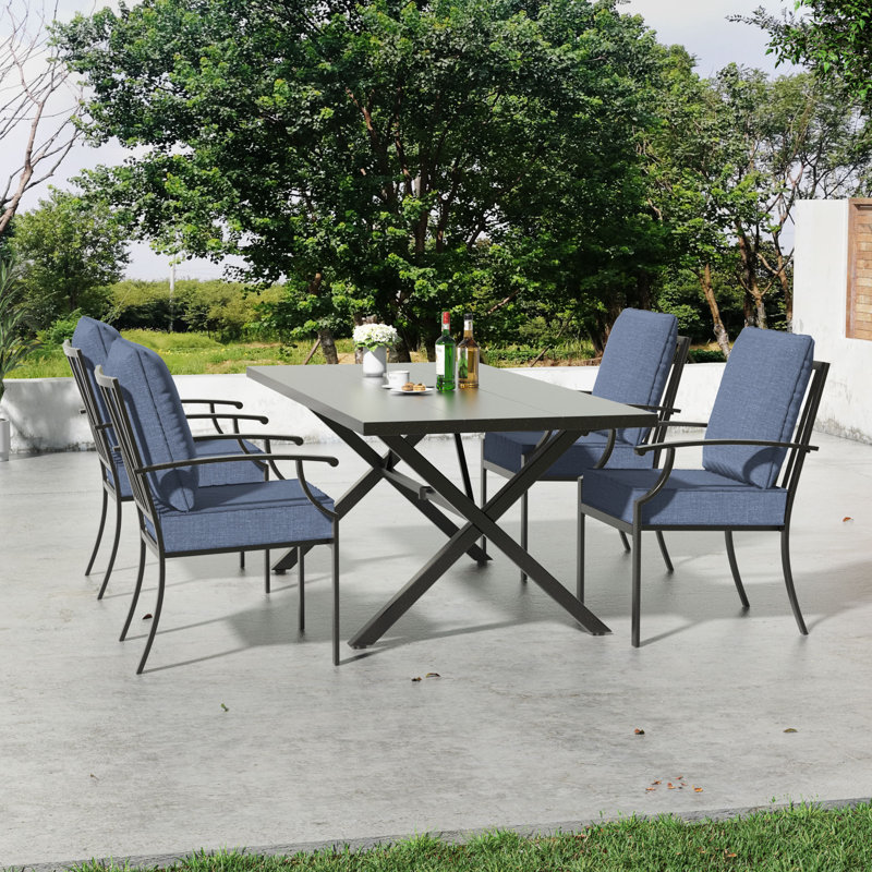 Ensemble de salle à manger de patio, 4, Marine