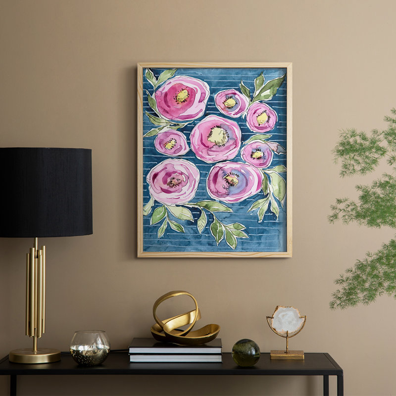Floral Radiance I, reproduction encadrée - bois massif, H 30 po x l 24 po