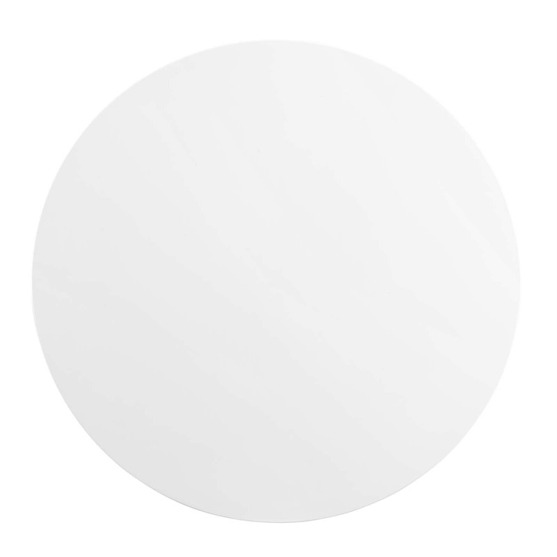 Scandi Charm 47" Round Wood & Marble Dining Table