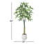 Ficus artificiel Anden avec jardinière ronde blanche-182962824