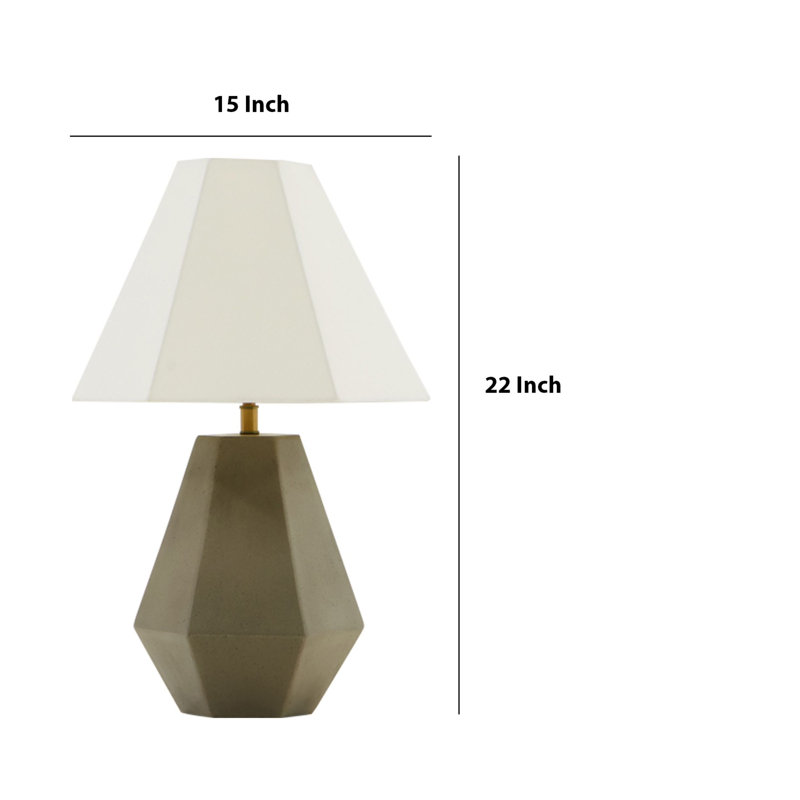 Lampe de table 22 po grise