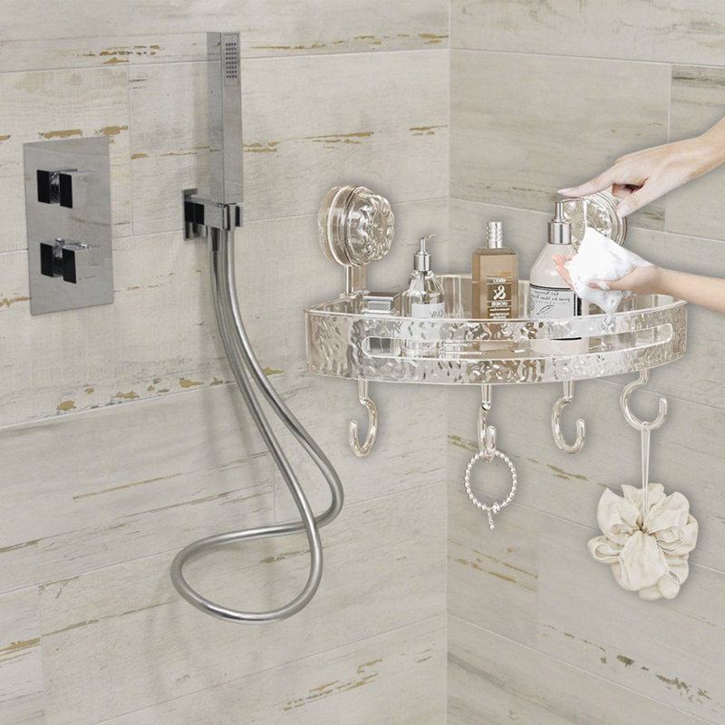 Serviteur de douche à ventouse pour le mur No Drill, Gris