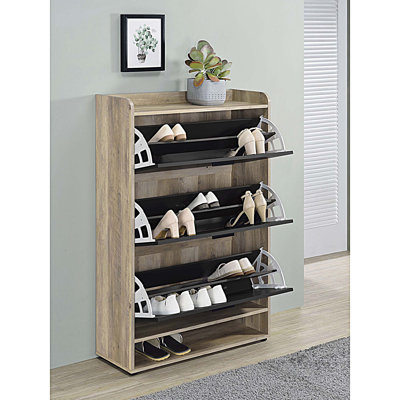 Range-chaussures en bois d'ingénierie à 3 niveaux