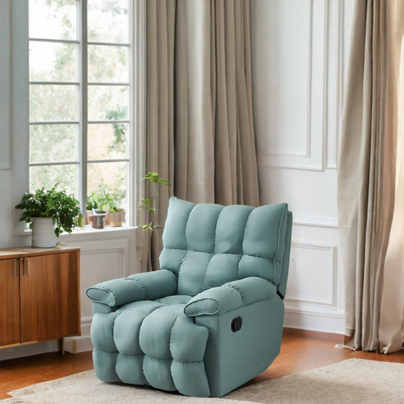 Fauteuil inclinable pivotant rembourré Guildhall, Vert