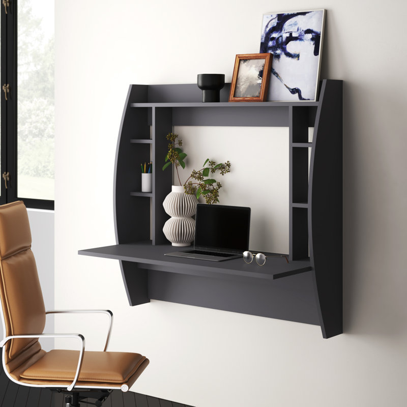 Floating Desk Rectangular Aidy, Anthracite
