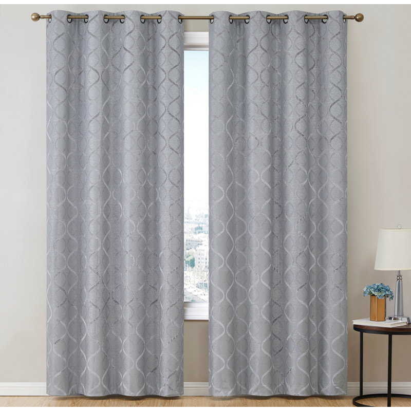 Temple Cloud Pair, Light Gray, 50" W x 96" L
