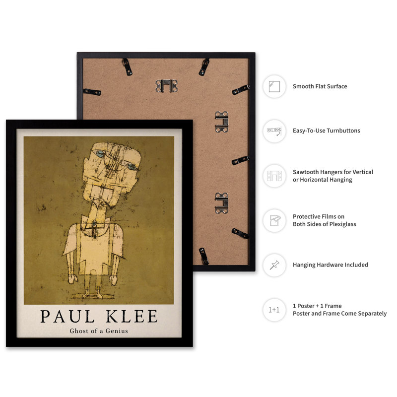 Paul Klee - Ghost of a Genius, Cadre noir, Affiche, H 08 po x l 10 po