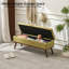 Banc de rangement moderne avec base en bois Delmy-110570149