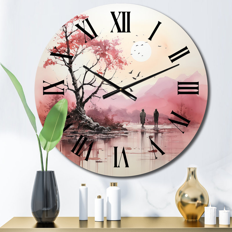 Horloge murale avec art contemporain, Petit