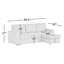 Canapé-lit modulaire en chenille Maslynn-97561014