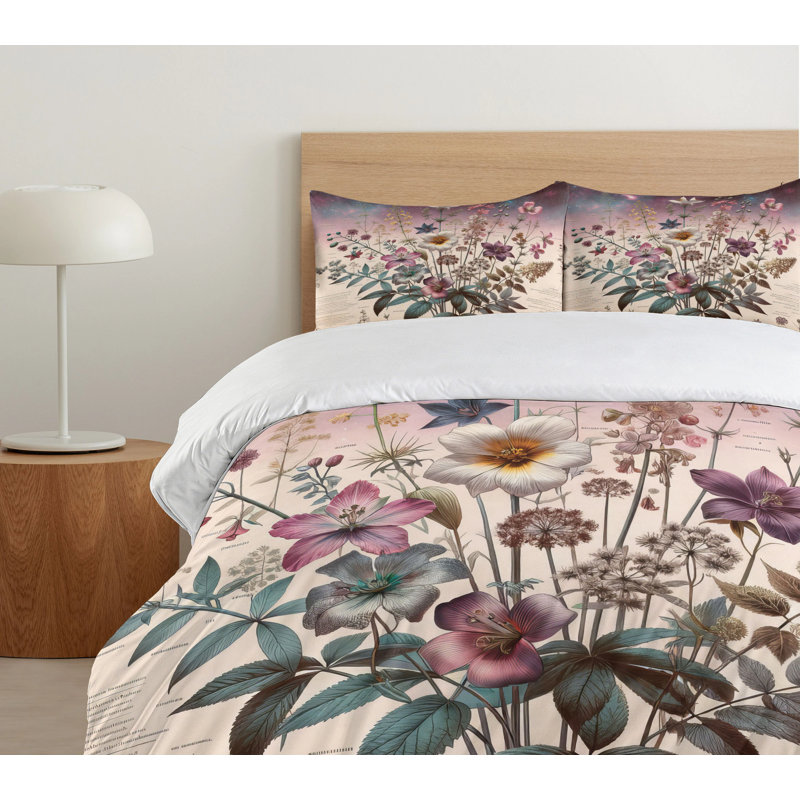 Botanic Duvet Cover, California King Duvet Cover + 2 Standard Shams