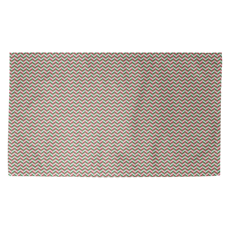 Tapis vert/rouge fait main, Rectangle 2 pi x 3 pi
