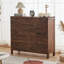 Armoire d'appoint en bois manufacturé brun massif