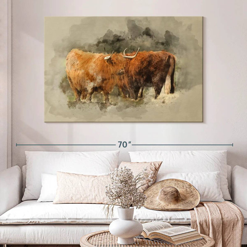 Brampt Highland Cows, 34" H x 51" W