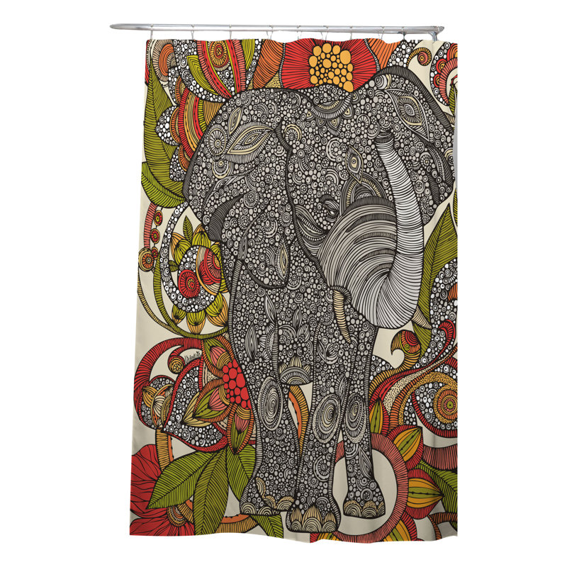 Modern Shower Curtain, The Elephant 2