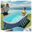 Structure pliante en PVC bleu-gris, piscine hors-terre compacte de 7 pieds, structure non gonflable-130777683