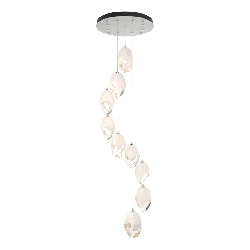 Chrysalis Cluster Geometric Pendant, White, White, 15" - 80"