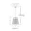 Petit luminaire suspendu 1 lumière l 12 po x H 12 po en craie blanche faite de bois de manguier fabriqué à la main et de jacinthe d'eau-70886295