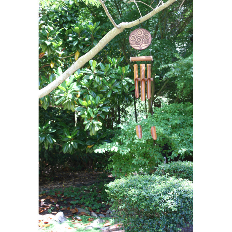 Carillon au vent en bambou harmonieux tournesol