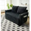 Canapé-lit inclinable de 53 pouces avec fonction de charge USB, canapé escamotable, tissu en velours côtelé, dossier inclinable avec réglage à cinq positions; Convient pour le salon, la chambre à coucher, le bureau-1200149684