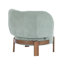Confortable fauteuil d'appoint vert, revêtement en polyester, design à oreilles élégant pour la maison