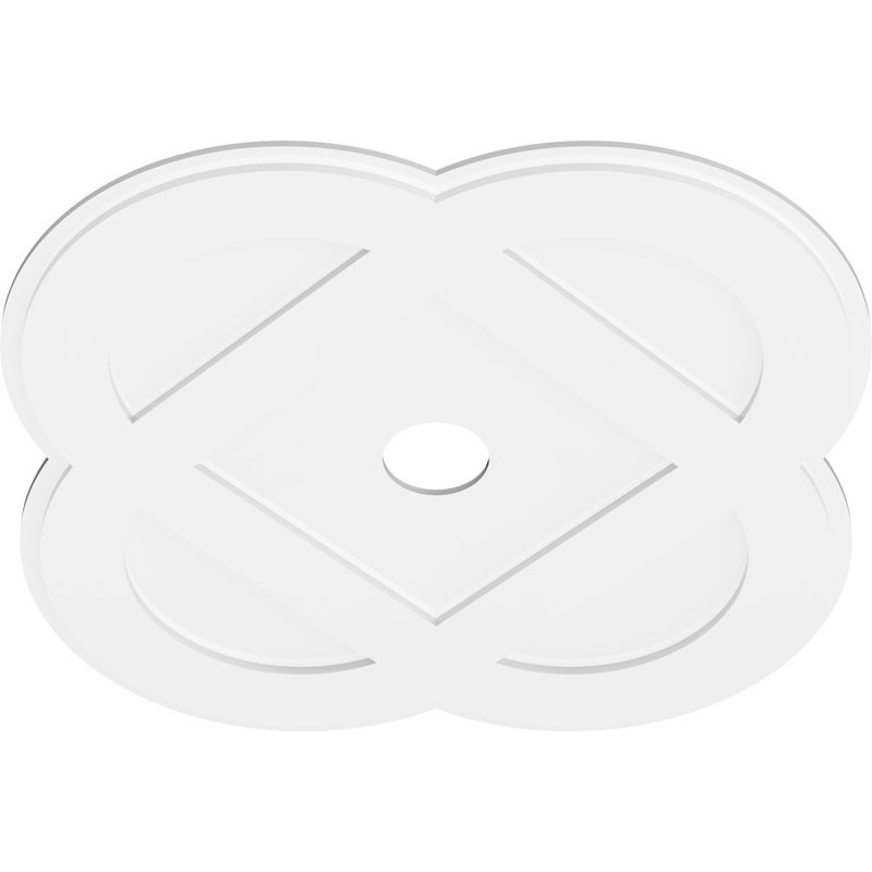 Médaillon de plafond contemporain en PVC de qualité architecturale Charlotte, H 1 po x l 40 po x P 40 po