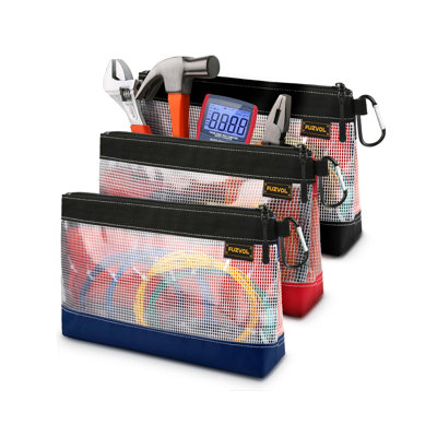 Clear Tool Pouch, Small Tool Bag, 12" Zipper Pouch, Tool Pouch Bag For Tool Box Organizers And Storage, Heavy Duty Small Tool Pouch For Men And Women,