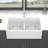 White Farmhouse Sink Workstation - 33 Inch White Ceramic Bowl Farm Kitchen Sink