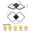 Dual Square 2-Light 69cm LED Ceiling Light